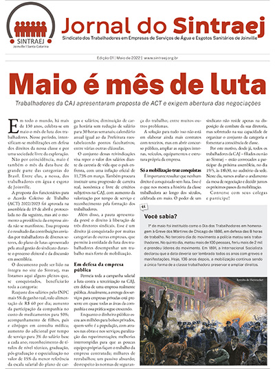 Leia o Jornal do Sintraej de maio